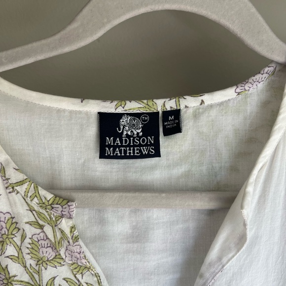 Madison Mathews Block Print Dress Medium - Picture 4 of 4